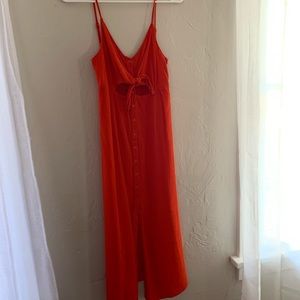 ORANGE TopShop midi dress tank